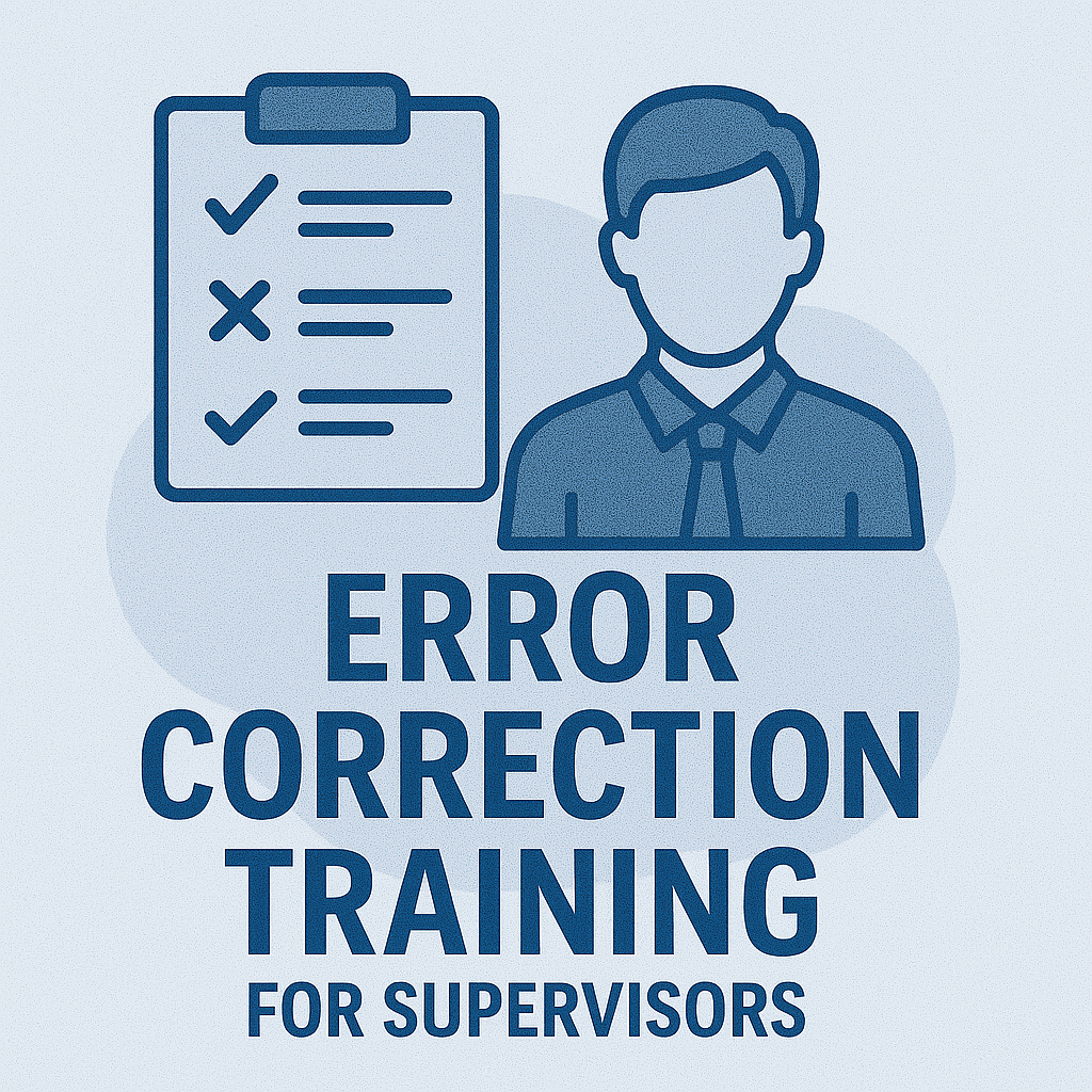 Error Correction Training